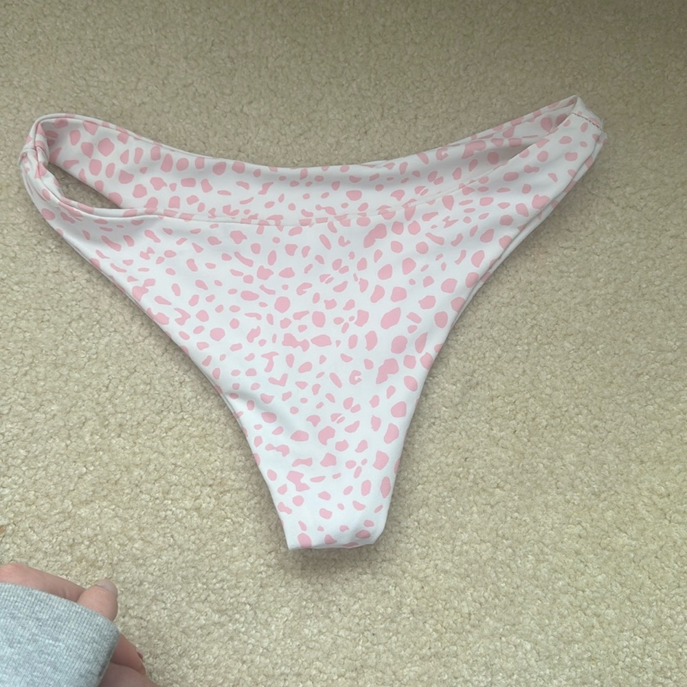 Pink polka dot swim suit bottom